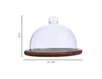 Cheese Cloche Wood And Slate Tray