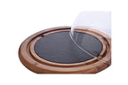 Cheese Cloche Wood And Slate Tray