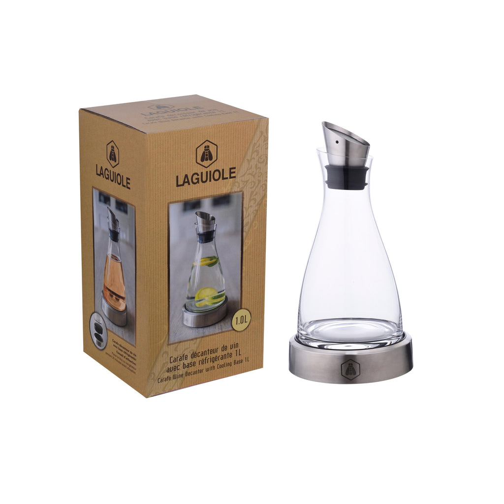 Glass Carafe With Stainless Steel Cooling Block - 1L