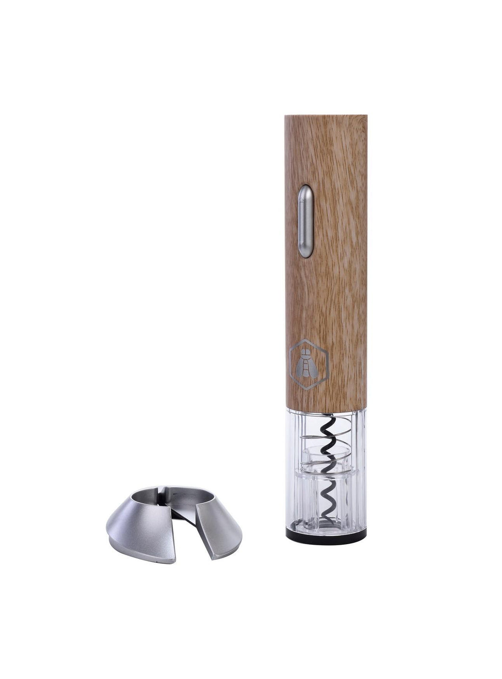 Tire-Bouchon Electrique Ouvre-Bouteille Electrique Automatique Bois Et Argent