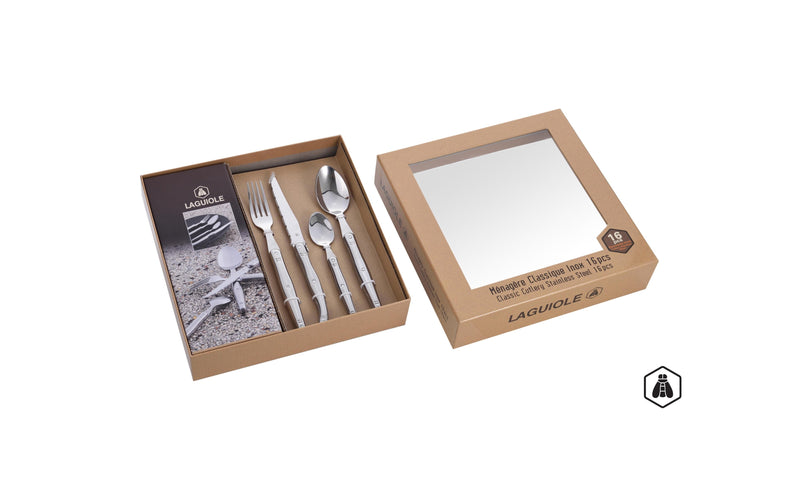 Juego de cubiertos - Acero inoxidable - 16 piezas