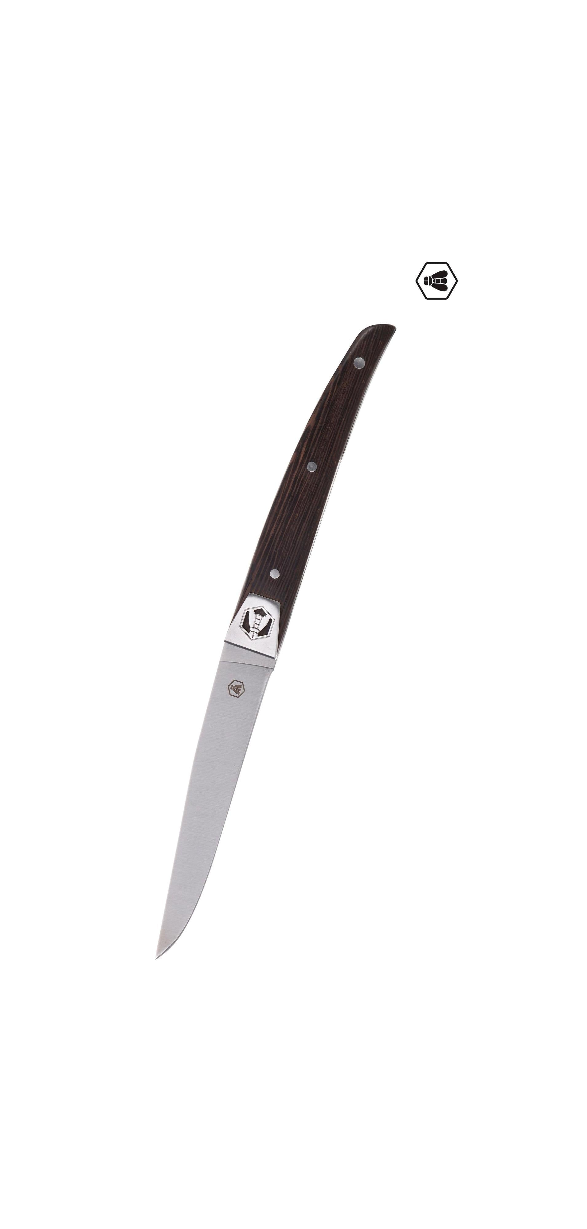 Estuche de 4 Cuchillos para Carne - Madera Wengué