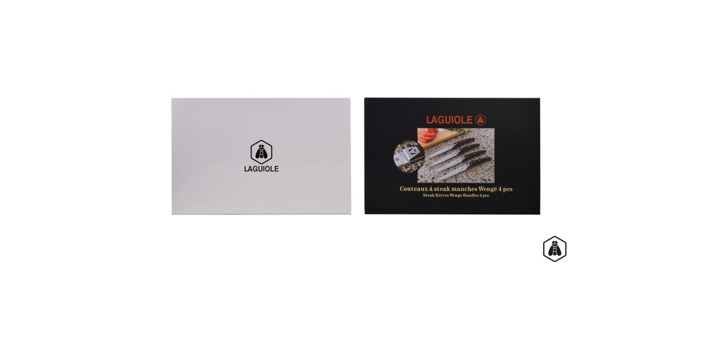 Estuche de 4 Cuchillos para Carne - Madera Wengué
