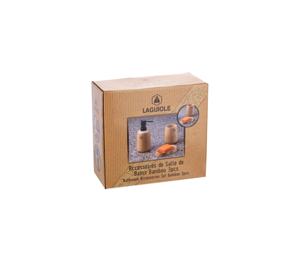 3 Piece Bathroom Set - Bamboo