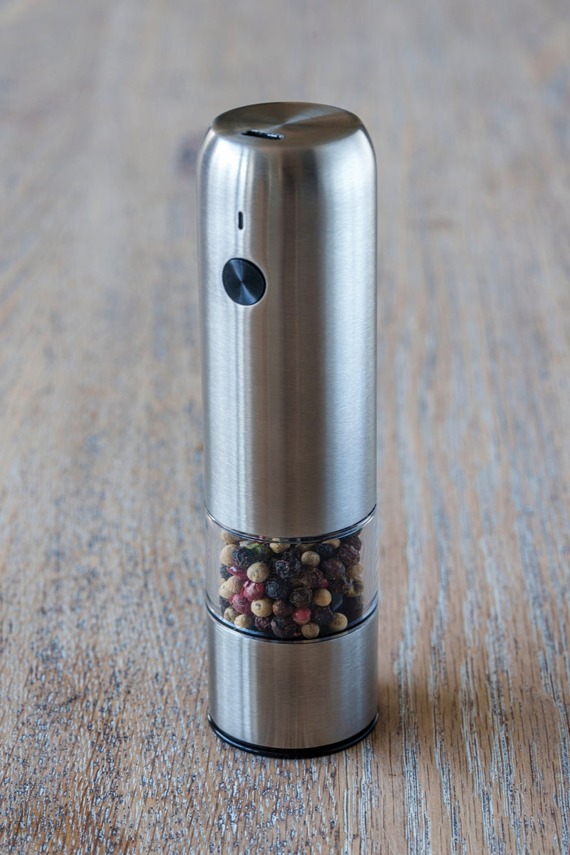 Moulins À Sel Et À Poivre Electrique Avec Support En Bois