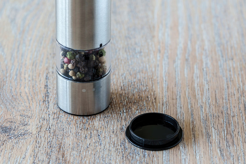 Moulins À Sel Et À Poivre Electrique Avec Support En Bois