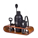 Premium Cocktail Kit 6 Pieces On Wooden Stand