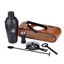 Premium Cocktail Kit 6 Pieces On Wooden Stand