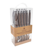 Set De 6 Couteaux Et 6 Fourchettes - Manche Bois De Noyer - Lg Heritage