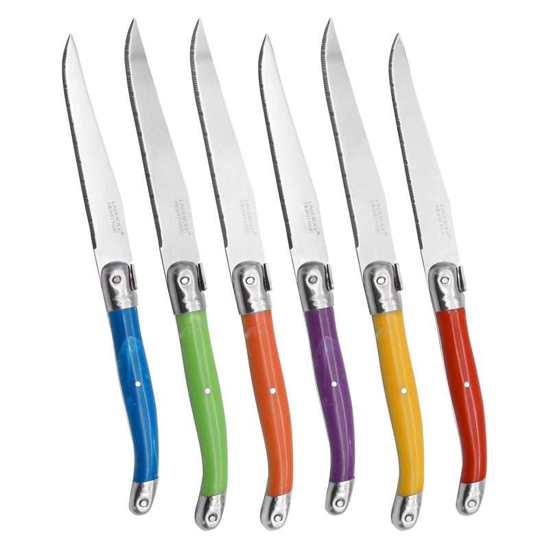 Lag Heritage Coffret De 6 Couteaux À Steack Abs Couleurs
