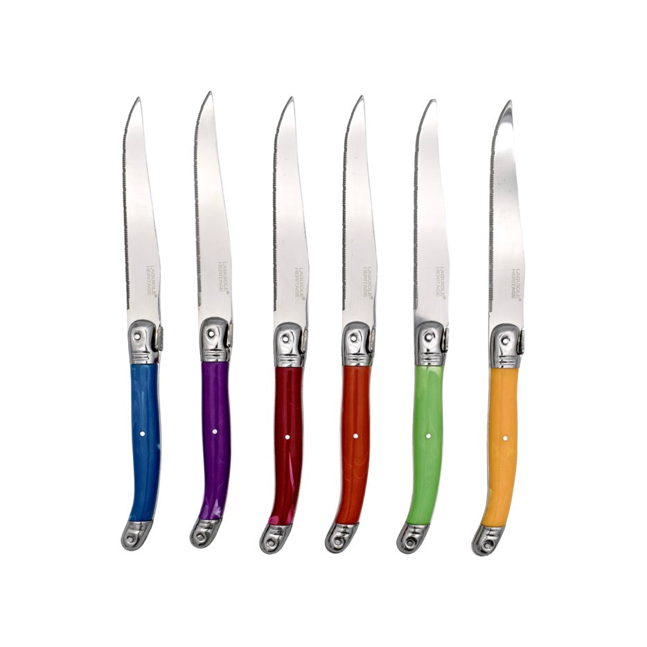 Laguiole Heritage - Assorted Color Cutlery 24 Pieces