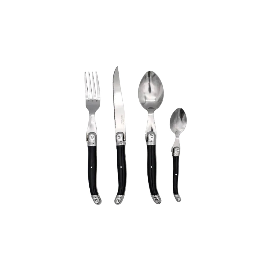 Laguiole Heritage - Black Cutlery Set 24 Pieces