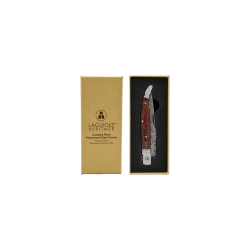 Couteau Pliant Laguiole - Lame Style Damas Pakkawood