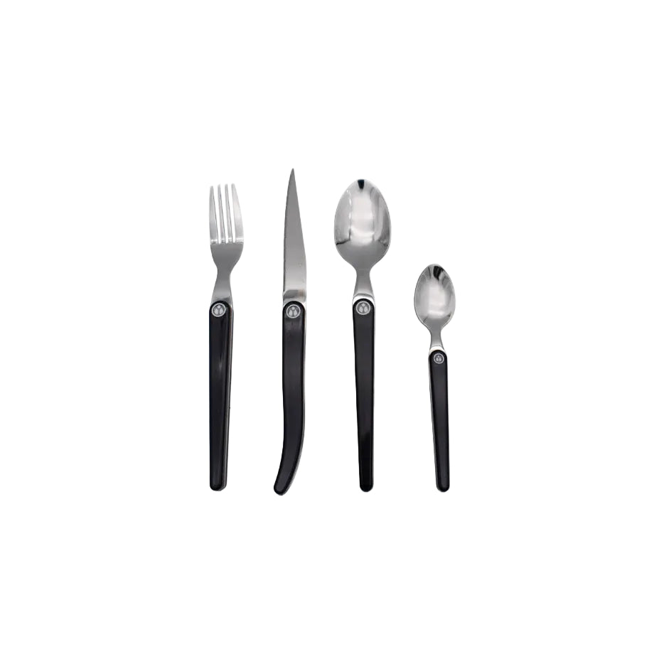 Laguiole Héritage Cutlery Set - Abs Carbon Handle - 16 Pieces