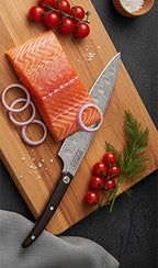 Couteau Santoku Alvéole 18Cm - Bois Noir