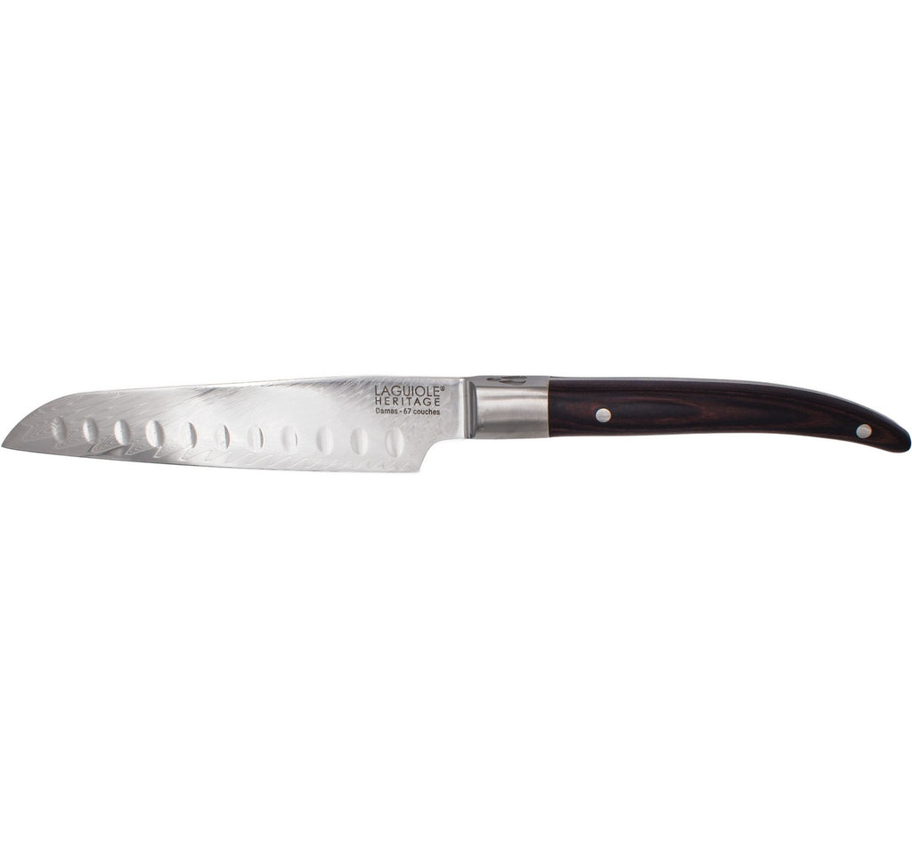 Couteau Santoku Alvéole 18Cm - Bois Noir