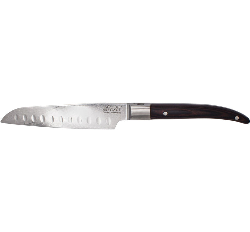 Couteau Santoku Alvéole 18Cm - Bois Noir