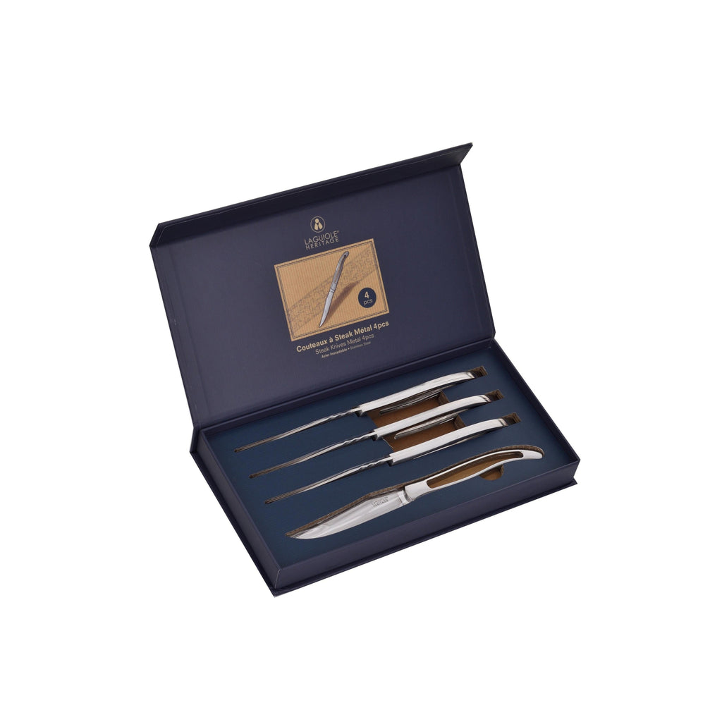 Box Of 4 Table Knives - Metal