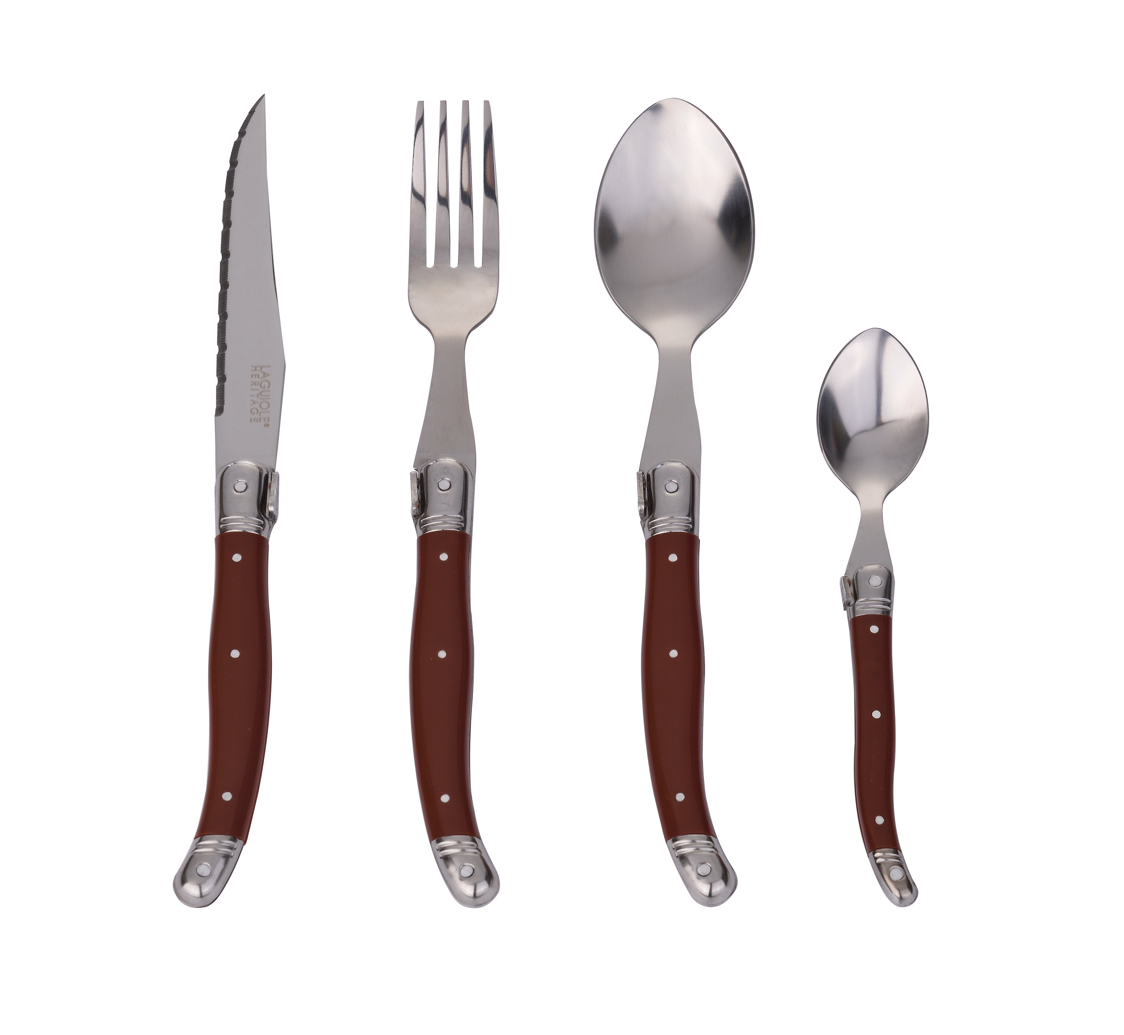 Cutlery Set - Brown - 24 Pieces