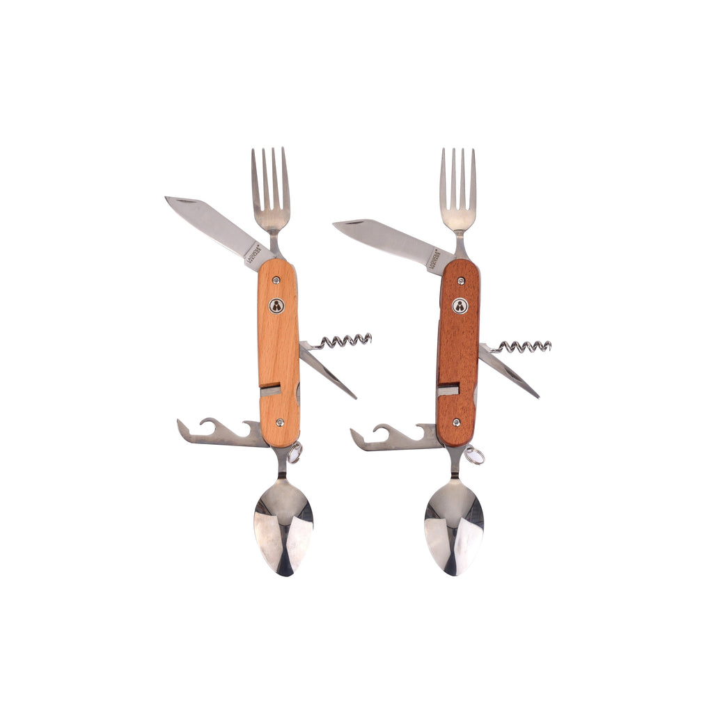 Folding Hiking Cutlery For 2 People