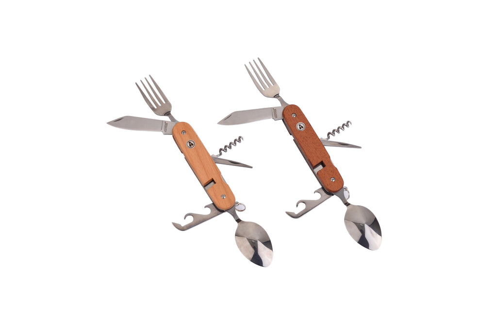 Folding Hiking Cutlery For 2 People