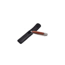 Lag Heritage Coffret Couteau Pliant Et Etui En Cuir Noir - Acier Inoxydable Et Manche En Bois De Rose