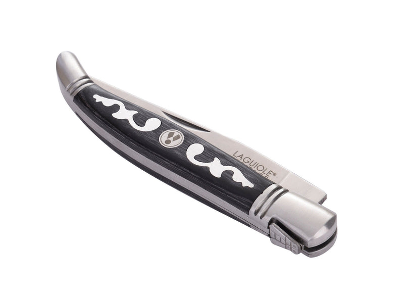 Folding Knife Gray Pakka Wood Handle