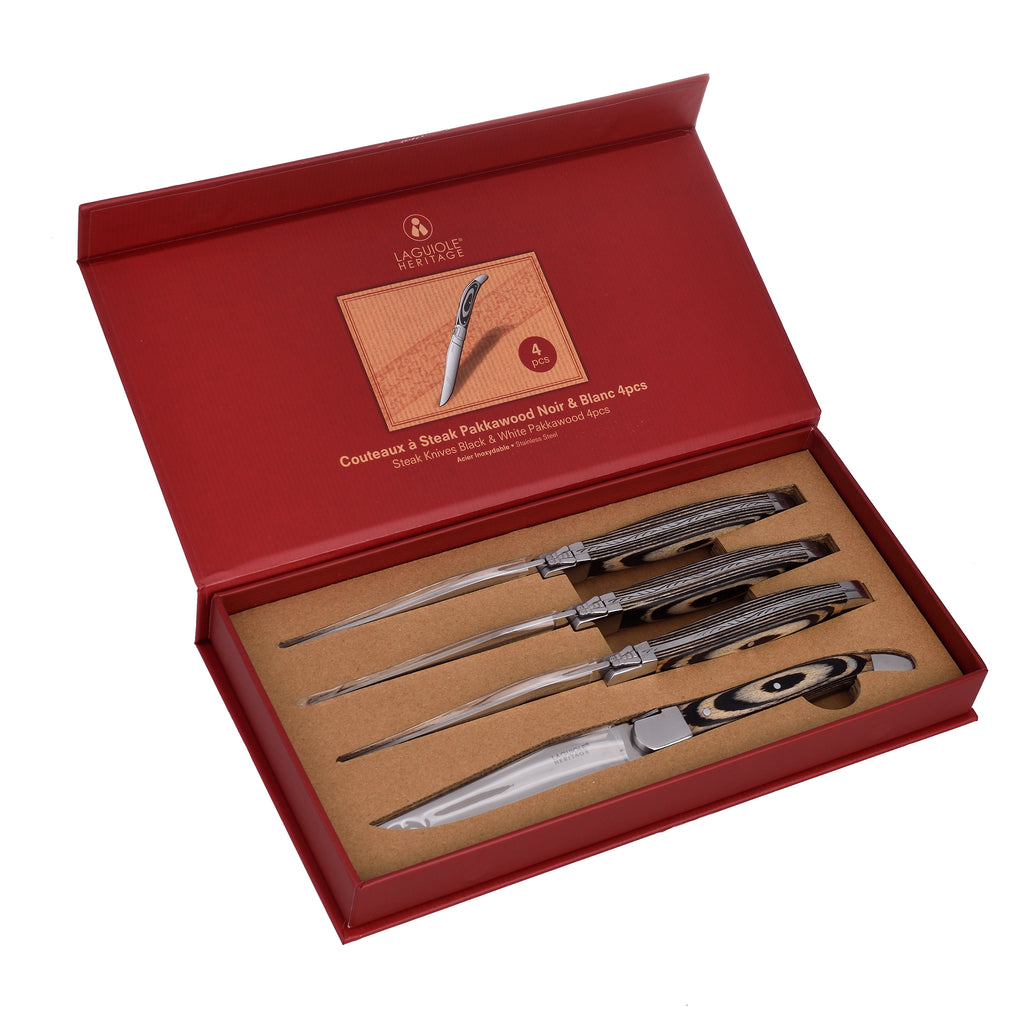 Estuche de 4 cuchillos para carne Laguiole Héritage