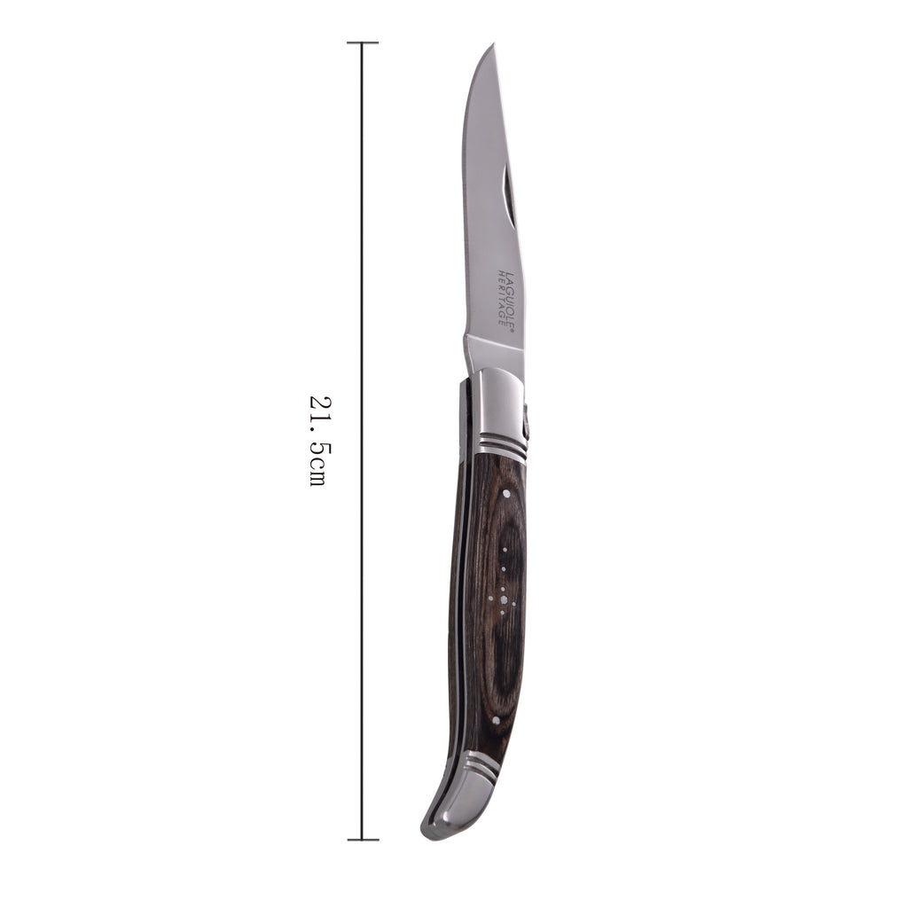 Laguiole Heritage Folding Knife in Pakka Wood - Grey