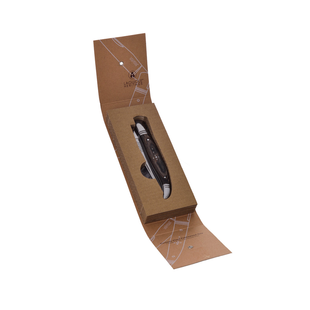 Laguiole Heritage Folding Knife in Pakka Wood - Grey