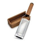 Grano - Râpe Avec Manche Et Récipient En Bois D'Accacia - Bois