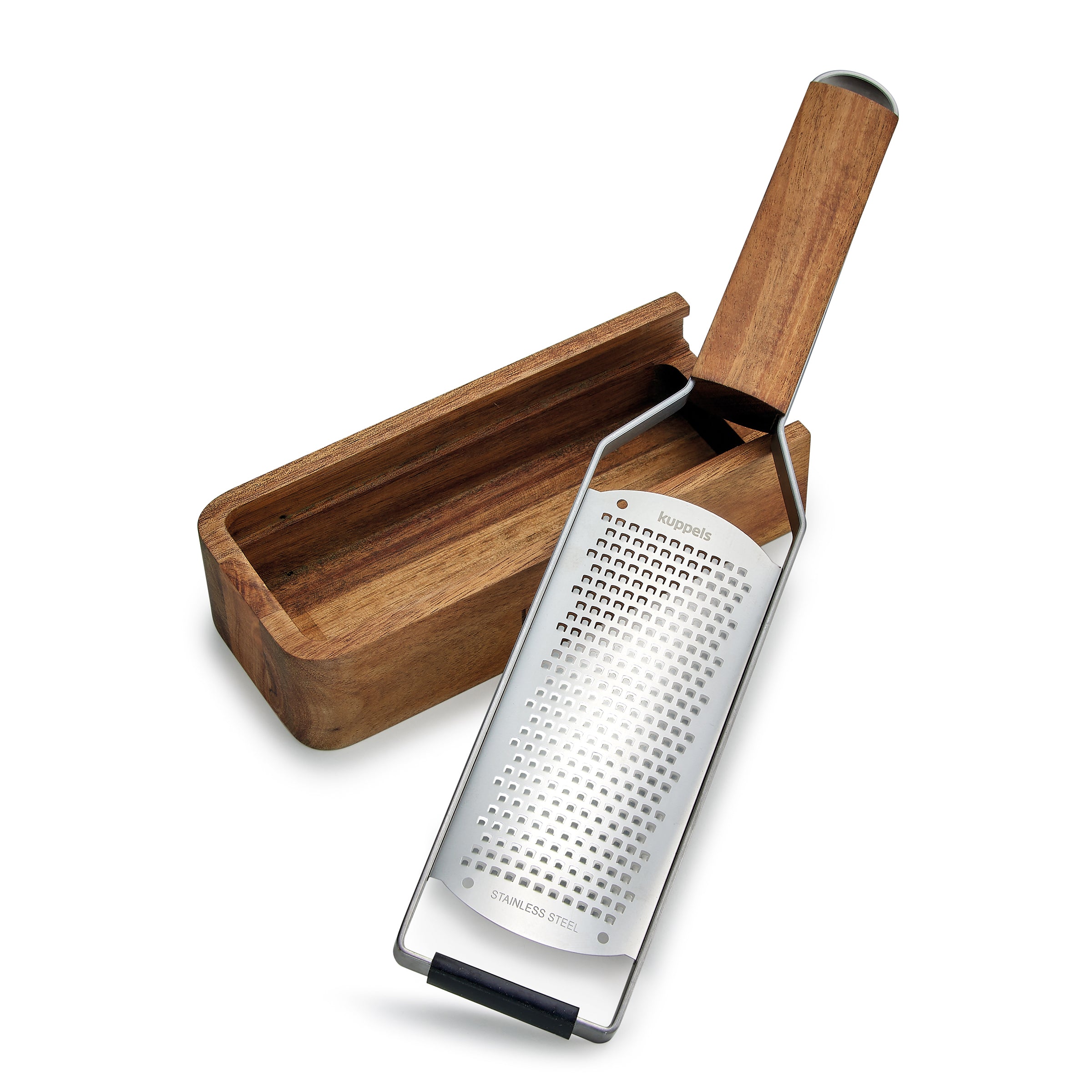 Grano - Râpe Avec Manche Et Récipient En Bois D'Accacia - Bois