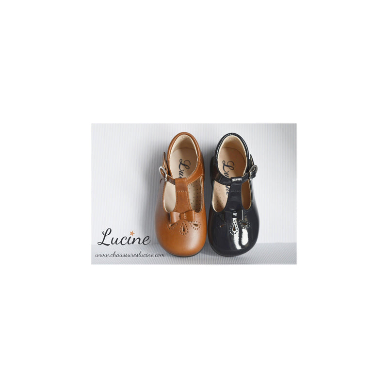 Chaussures Bottillons Salomés Zélie - Vernis Bleu Marine - Fille