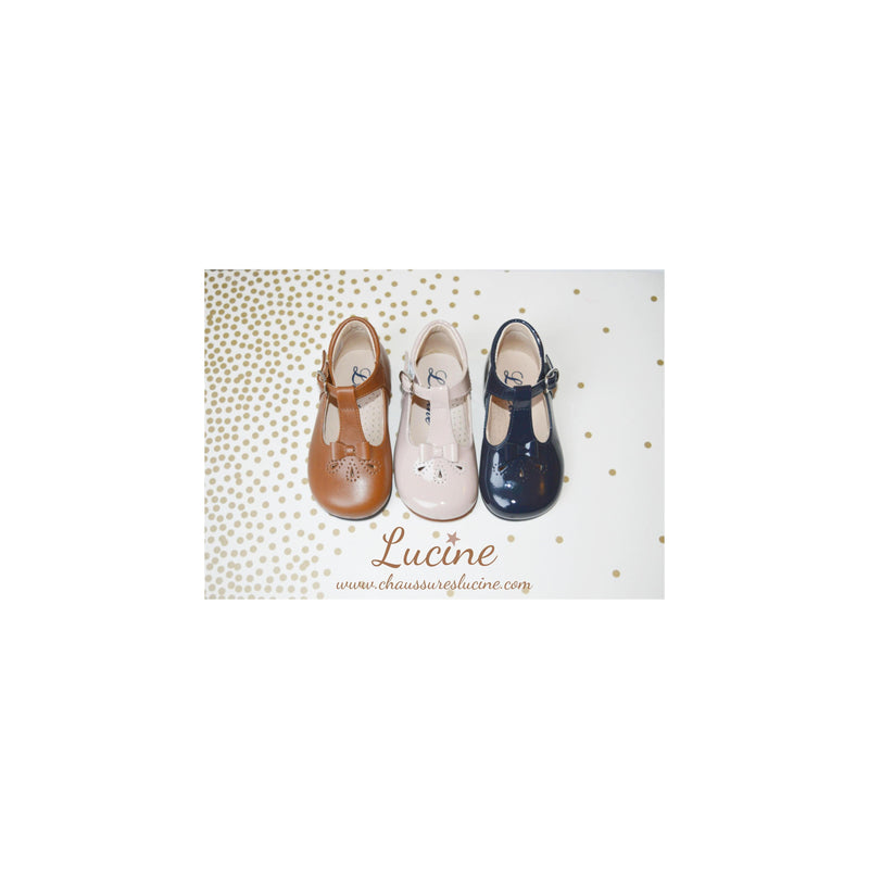 Chaussures Bottillons Salomés Zélie - Vernis Bleu Marine - Fille
