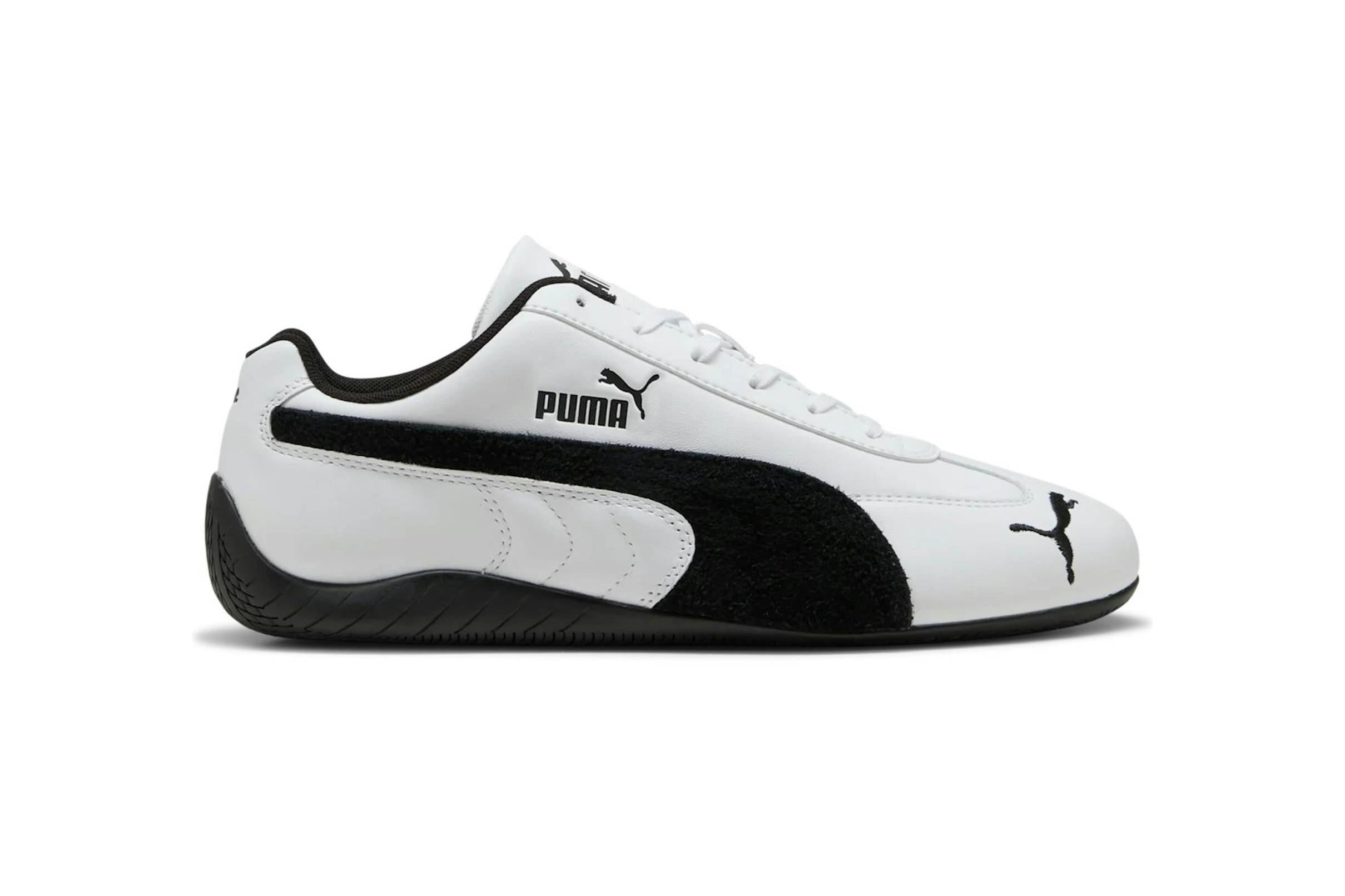 Puma Speedcat Leather White Black Suede Formstrip - Black;White