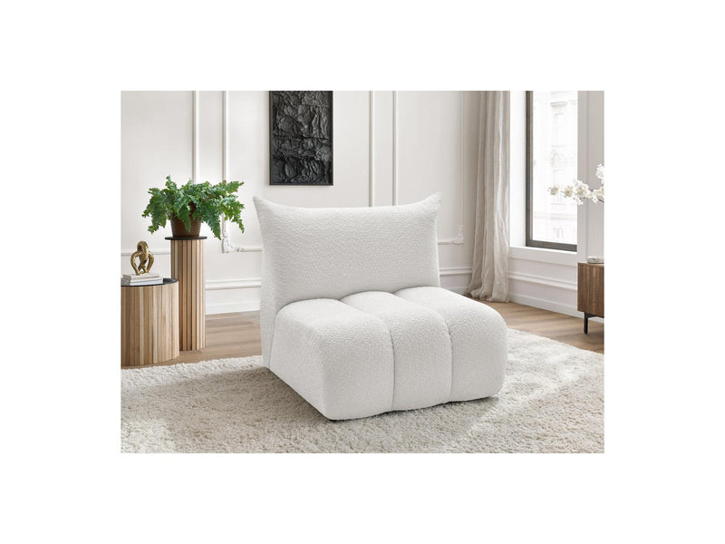 Azra - Silla 1 Plaza Sin Apoyabrazos Para Sofá Modular - Tela Bouclette