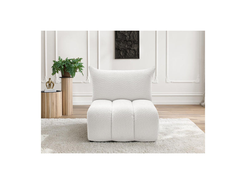 Azra - Silla 1 Plaza Sin Apoyabrazos Para Sofá Modular - Tela Bouclette