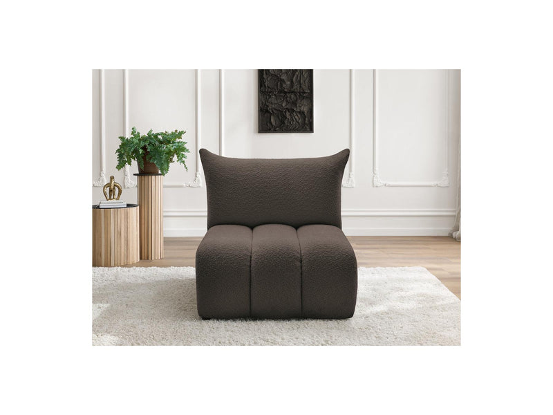 Azra - Silla 1 Plaza Sin Apoyabrazos Para Sofá Modular - Tela Bouclette