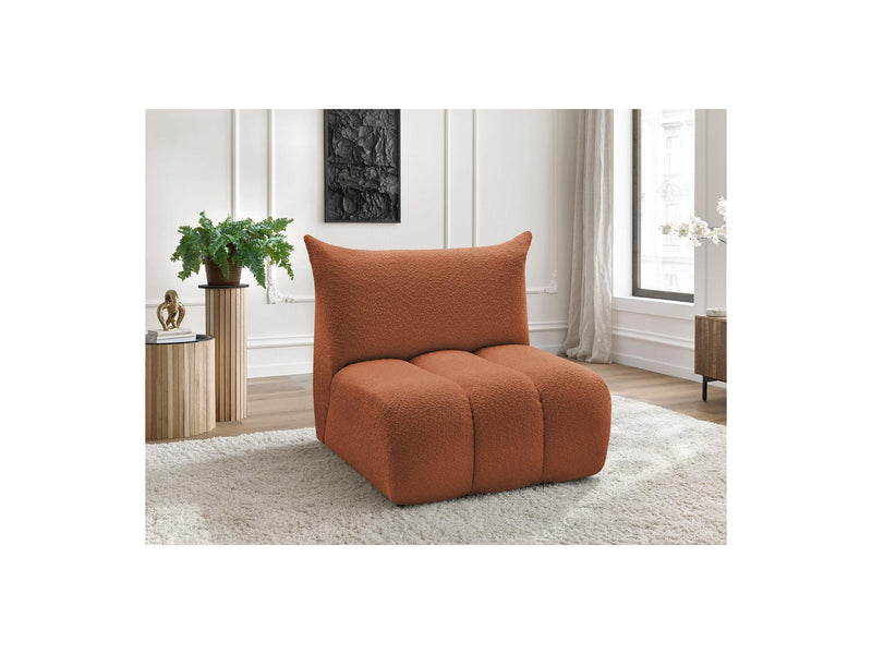 Azra - Silla 1 Plaza Sin Apoyabrazos Para Sofá Modular - Tela Bouclette
