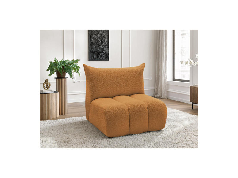 Azra - Silla 1 Plaza Sin Apoyabrazos Para Sofá Modular - Tela Bouclette