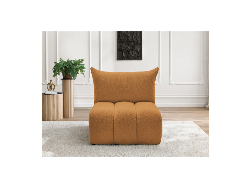 Azra - Silla 1 Plaza Sin Apoyabrazos Para Sofá Modular - Tela Bouclette