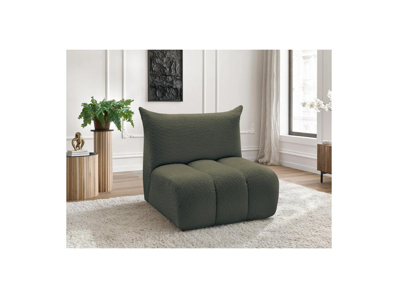 Azra - Silla 1 Plaza Sin Apoyabrazos Para Sofá Modular - Tela Bouclette