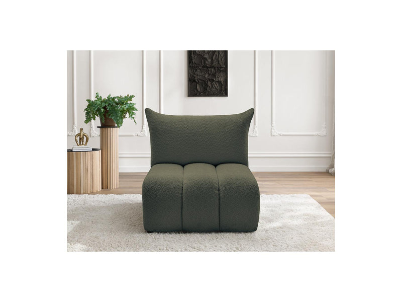 Azra - Silla 1 Plaza Sin Apoyabrazos Para Sofá Modular - Tela Bouclette