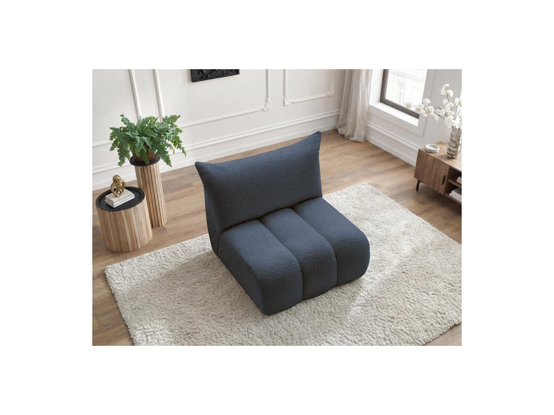 Azra - Silla 1 Plaza Sin Apoyabrazos Para Sofá Modular - Tela Bouclette