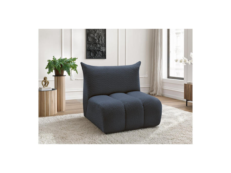 Azra - Silla 1 Plaza Sin Apoyabrazos Para Sofá Modular - Tela Bouclette