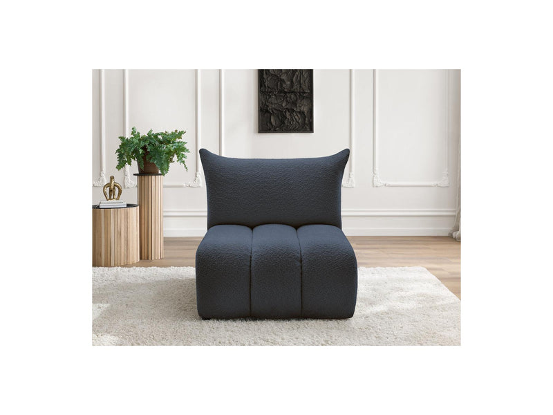 Azra - Silla 1 Plaza Sin Apoyabrazos Para Sofá Modular - Tela Bouclette