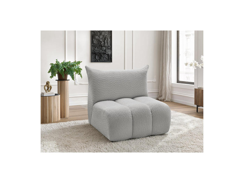 Azra - Silla 1 Plaza Sin Apoyabrazos Para Sofá Modular - Tela Bouclette