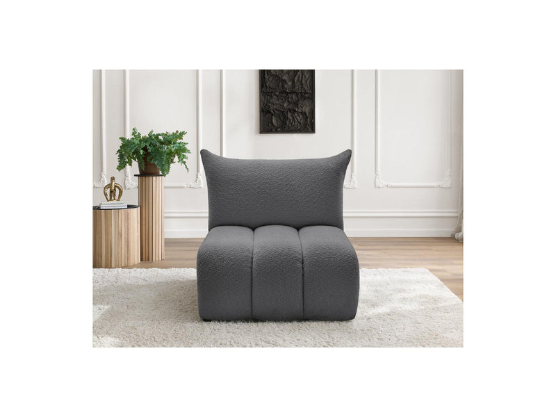 Azra - Silla 1 Plaza Sin Apoyabrazos Para Sofá Modular - Tela Bouclette
