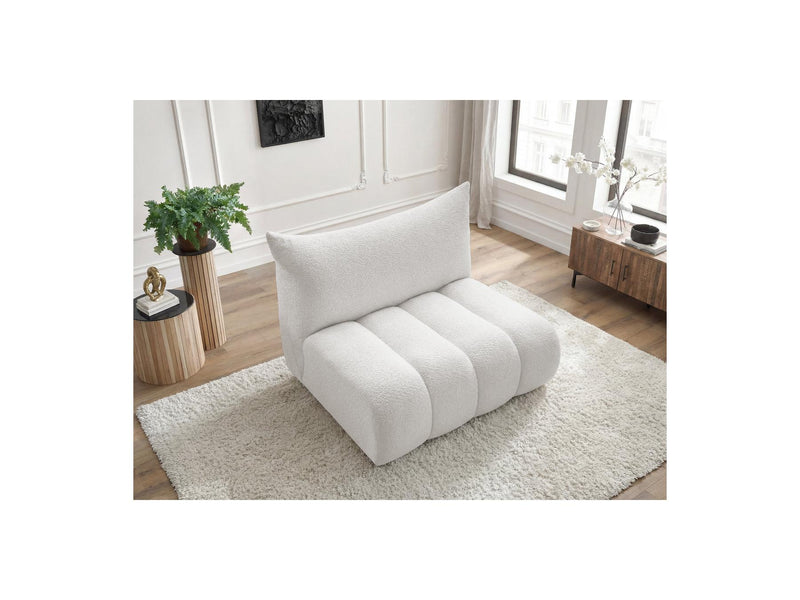 Azra - 2 Seater Armless Chair for Modular Sofa - Bouclette Fabric