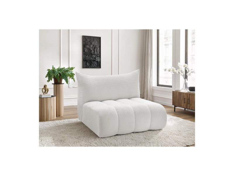 Azra - 2 Seater Armless Chair for Modular Sofa - Bouclette Fabric